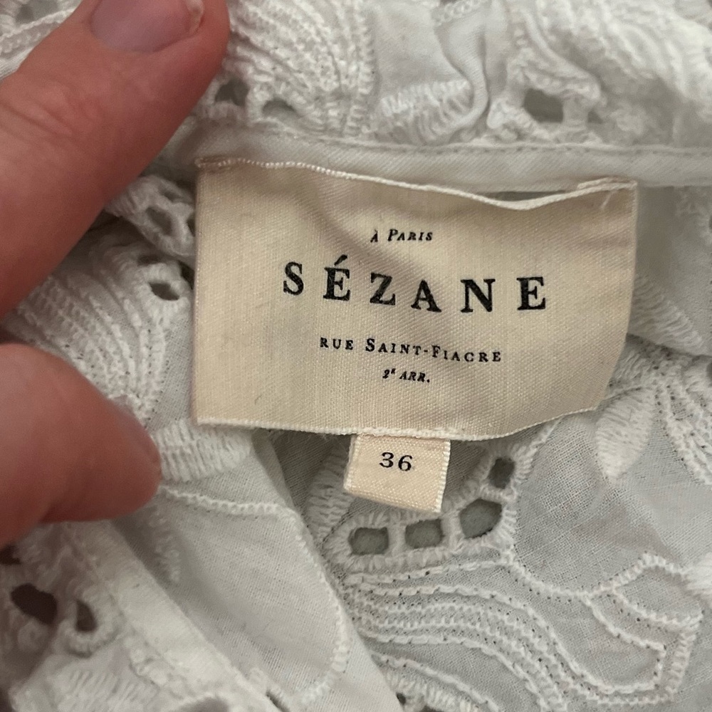 Sézane White Lace Top - Picture 3 of 5